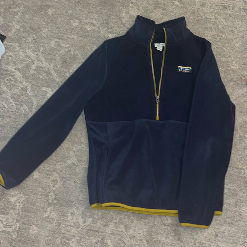 L.L Bean quarter zip with pockets